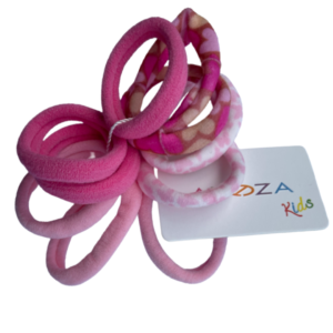 Set 10 elastice par multicolor pentru copii roz 1