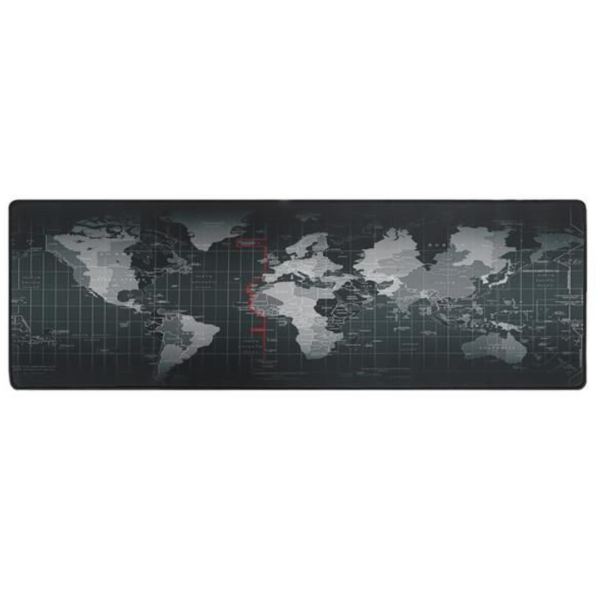 Mousepad cauciucat pentru gaming XXL cu model Harta Lumii 80x30cm negru 7