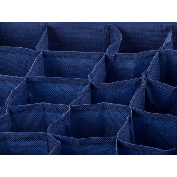 Organizator textil pliabil 12 compartimente albastru 1