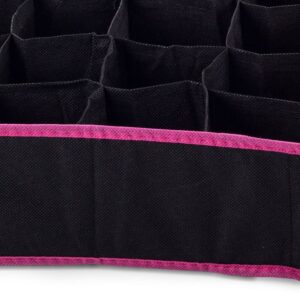 Organizator textil pliabil 12 compartimente negru 2