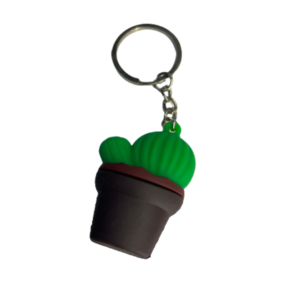 Breloc model Cactus din cauciuc pentru geanta sau chei inaltime 4cm 2