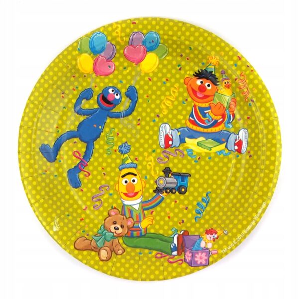 Set Farfurii de carton pentru petrecere copii Sesame Street 18 cm 10 bucati