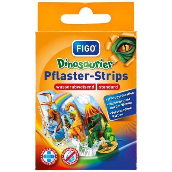 Set 10 plasturi Figo pentru copii model Dinozauri 58 x 18mm