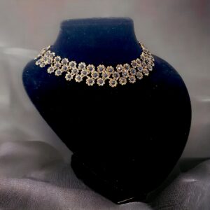 Choker elegant cu cristale Baroque Black 112 2