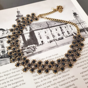 Choker elegant cu cristale Baroque Black 112b 2