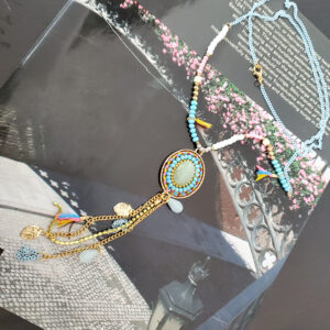 Colier lung cu pandantiv Izabela Blue 158a 2