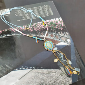 Colier lung cu pandantiv Izabela Blue 158b 2