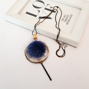 Colier cu pandantiv pufos Fluffy blue 267 3