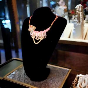 Colier din cristale fatetate Romantic pink 277a 1