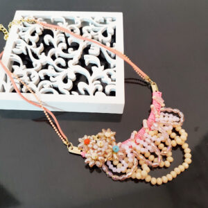 Colier din cristale fatetate Romantic pink 277b 1