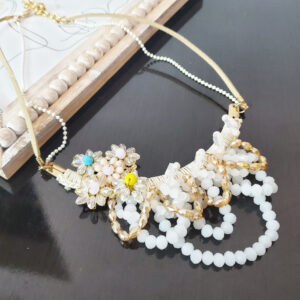 Colier din cristale fatetate Romantic Cream