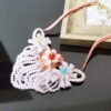 Colier floral din cristale Haga Pink
