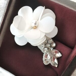 Cercei florali cu cristale White Glam 10 1 1