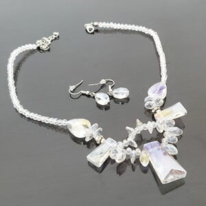 Set colier si cercei Valencia white