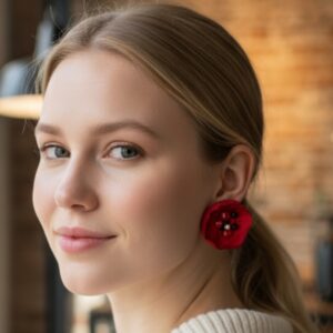 Cercei petala Statement rose