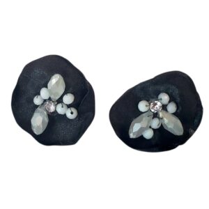 Cercei petala Statement rose black 14 3