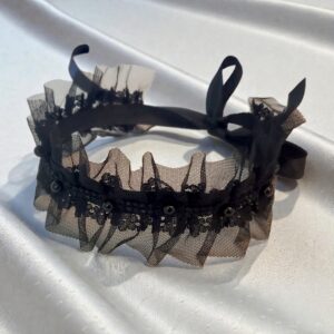 Colier tip choker dantelat Black Swan 61 3