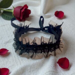 Colier tip choker dantelat Black Swan 61 4