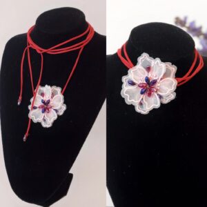 Colier tip choker Delicate pink